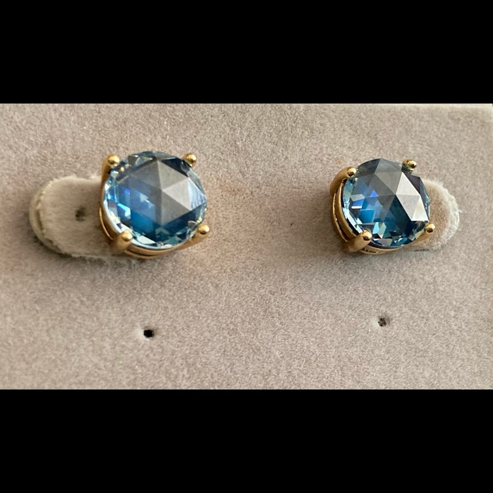 KATE SPADE Bright Ideas, Crystal Studs in Jet Blue